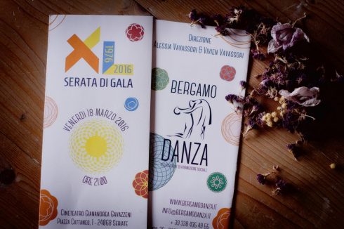 Serata di Gala XL - Bergamo Danza - Programma di sala - Copertina e retro - Memory Slash Vision studios