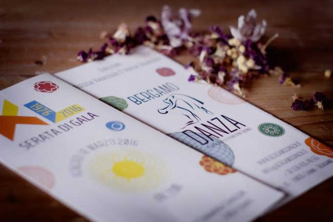 Serata di Gala XL - Bergamo Danza - Programma di sala - dettaglio copertina e retro - Memory Slash Vision studios