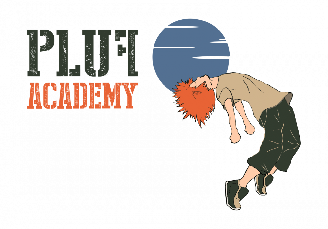 P.L.U.F. ACADEMY LOGO - VARIANTE ORIZZONTALE